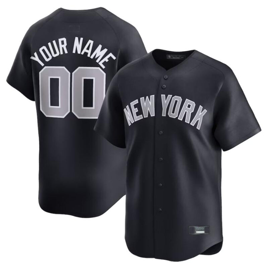 Custom NY.Yankees Navy Limited Game Baseball Jerseys