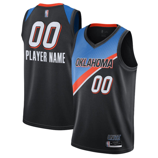 OK.City Thunder Fanatics White Fast Break Custom Association Edition Basketball Jerseys