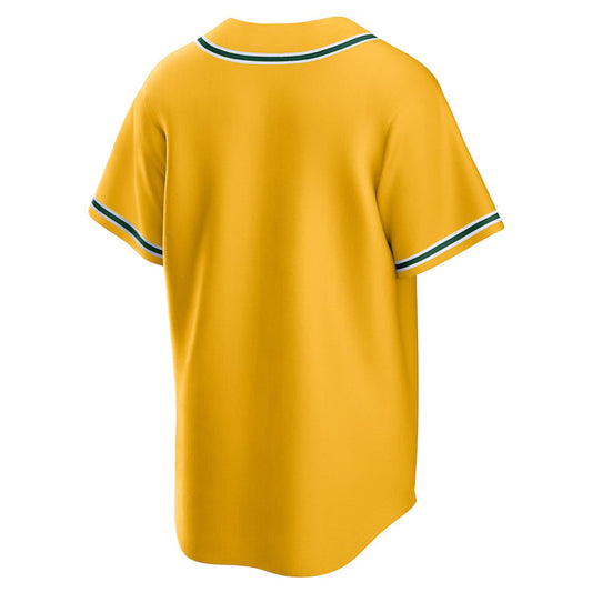 Athletics Blank Player Gold Alternate Replica Game Baseball Jerseys