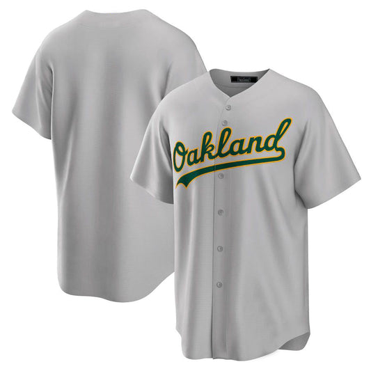 Athletics Blank Player Gray Replica Game Baseball Jerseys