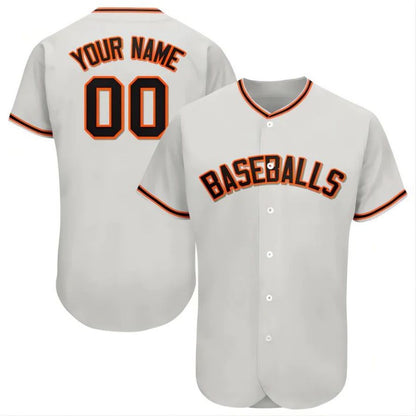 Custom S.Francisco Giants Stitched Personalized Button Down Baseball Jerseys