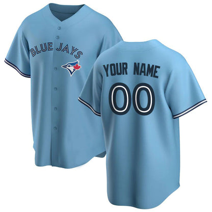 Custom T.Blue Jays Light Blue Replica Team Baseball Jerseys