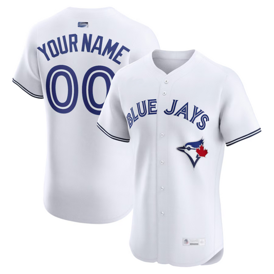 Custom T.Blue Jays White Home Elite Limited Baseball Jerseys