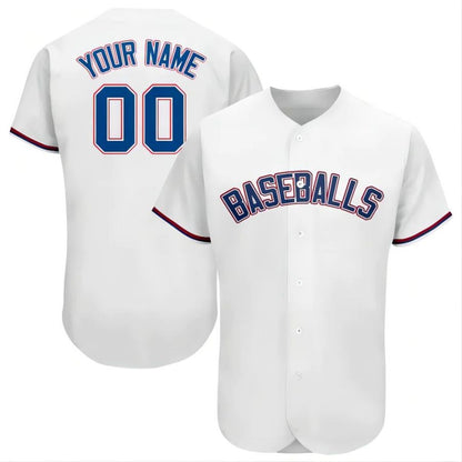 Custom T.Rangers Stitched Personalized Button Down Baseball Jerseys