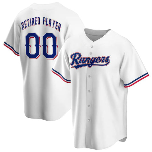 Custom T.Rangers White Home Replica  Team Baseball Jerseys