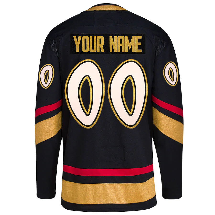 Custom V.Golden Knights Fanatics Retro Reverse Black Hockey Jerseys