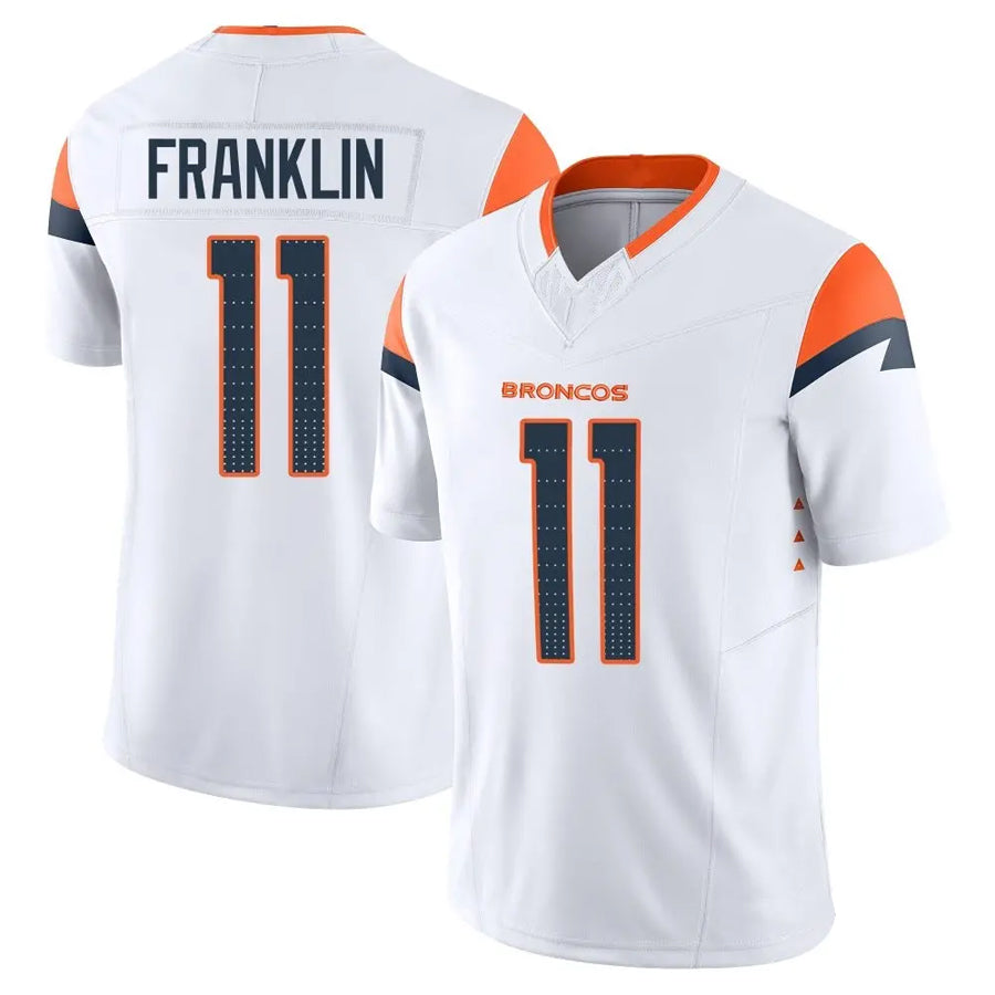 D.Broncos #11 Troy Franklin Player White Vapor F.U.S.E. Limited Football Jerseys