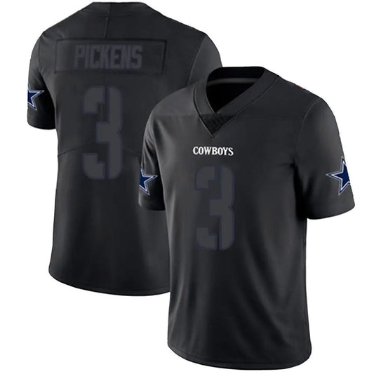D.Cowboys #3 George Pickens Player Limited Black Impact Football Jerseys