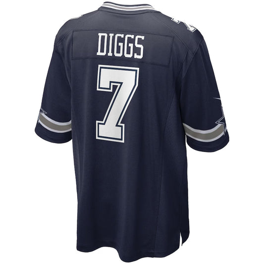 D.Cowboys #7 Trevon Diggs Player Navy Home Game Football Jerseys