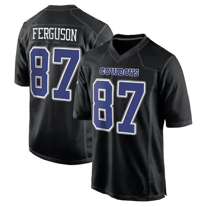 D.Cowboys #87 Jake Ferguson Player Carbon Black Fashion Football Jerseys