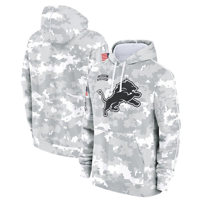 D.Lions Player Salute To Service Pullover Hoodie Game Football Jerseys
