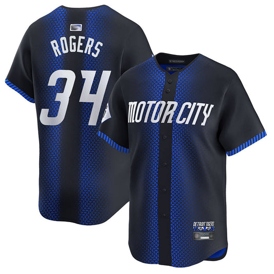 D.Tigers #34 Jake Rogers Player City Connect Limited Baseball Jerseys