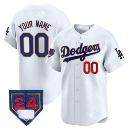 Custom LA.Dodgers Spring Training Patch Vapor Premier Limited Stitched Baseball Jerseys
