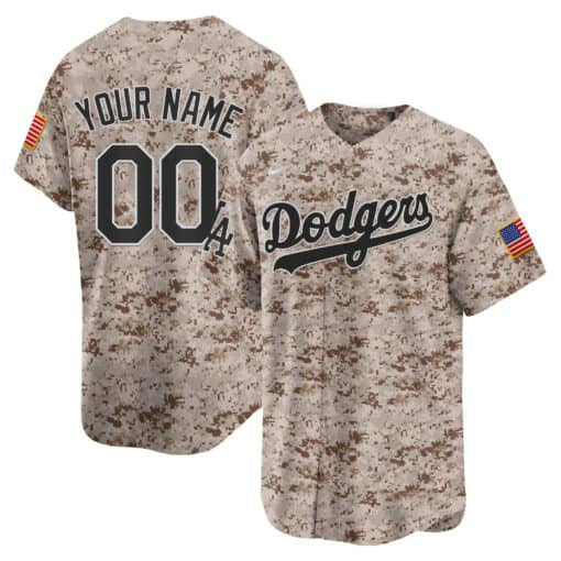 Custom LA.Dodgers USMC Alternate Vapor Premier Limited Stitched Baseball Jerseys