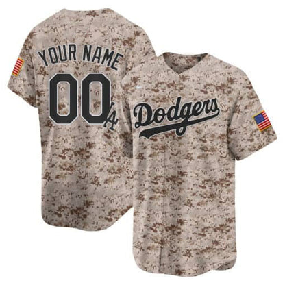 Custom LA.Dodgers USMC Alternate Vapor Premier Limited Stitched Baseball Jerseys