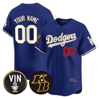 Custom LA.Dodgers Vin Patch Vapor Premier Limited Jeresey Baseball Jerseys