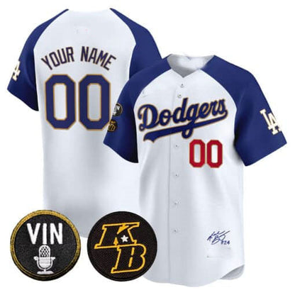 Custom LA.Dodgers Vin Patch Vapor Premier Limited Jeresey Baseball Jerseys