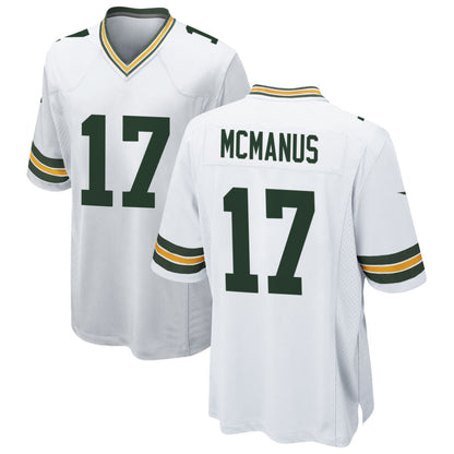 GB.Packers #17 Brandon McManus Player White Home Game Football Jerseys
