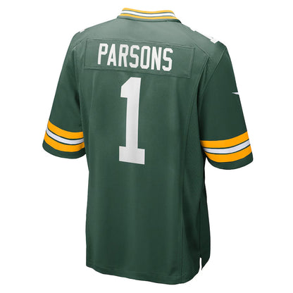 GB.Packers #1 Micah Parsons Player Green Home Game Football Jerseys