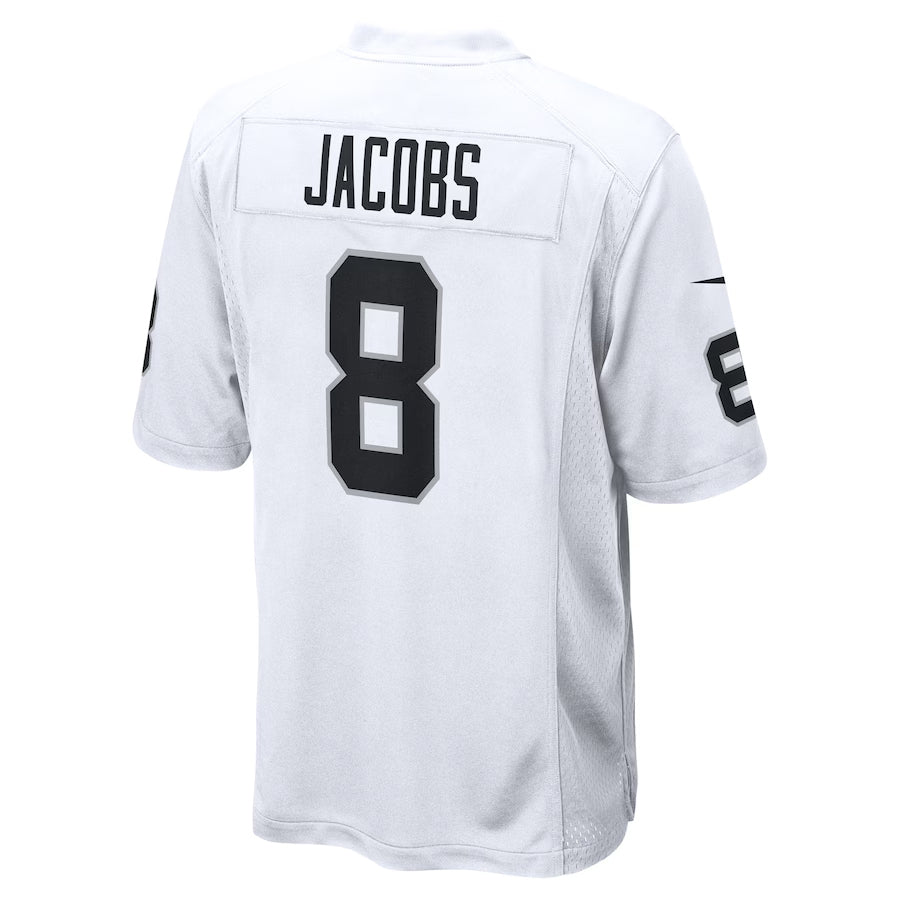 GB.Packers #8 Josh Jacobs Player White Home Game Football Jerseys