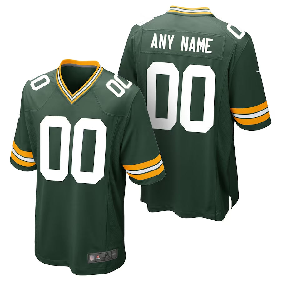 GB.Packers Home Game Football Jerseys - Green - Custom