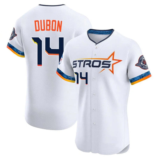 H.Astros #14 Mauricio Dubon Player City Connect Limited Elite White Baseball Jerseys