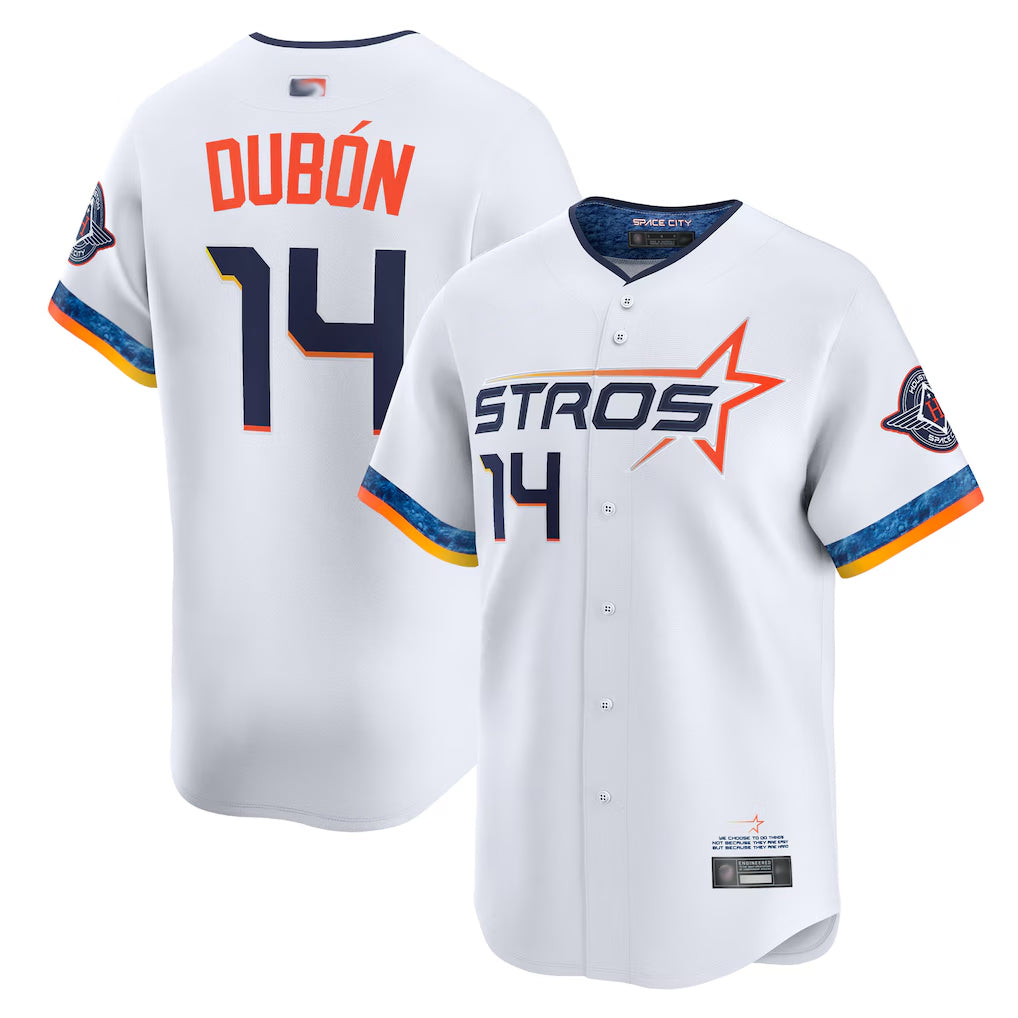H.Astros #14 Mauricio Dubon Player City Connect Limited White Baseball Jerseys