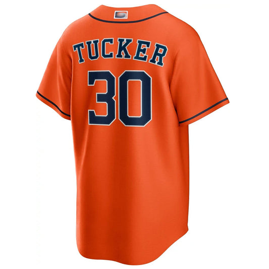 H.Astros #30 Kyle Tucker Player Orange Replica Game Baseball Jerseys