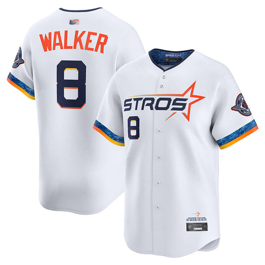 H.Astros #8 Christian Walker Player White City Connect Home Limited Baseball Jerseys