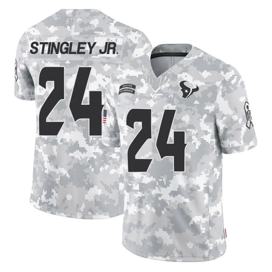 H.Texans #24 Derek Stingley Jr. Player Arctic Camo Salute to Service Limited Football Jerseys