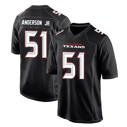 H.Texans #51 Will Anderson Jr. Player Black Fashion Game Football Jerseys