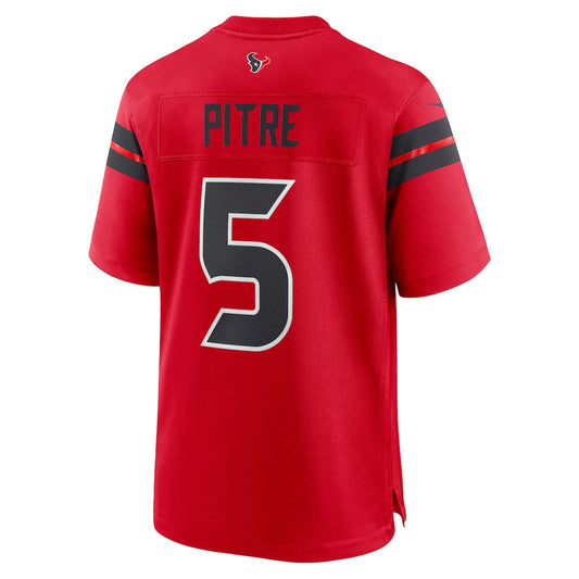 H.Texans #5 Jalen Pitre Player Red Home Game Football Jerseys