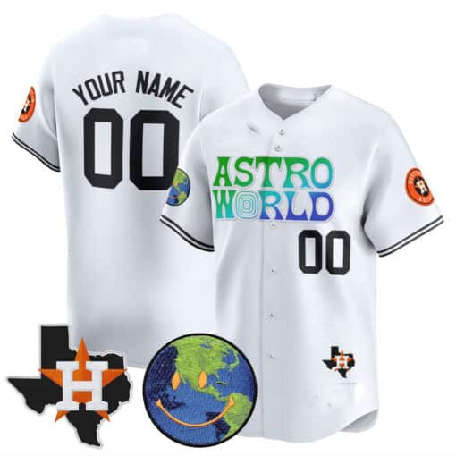 Custom H.Astros Cactus Jack Astro World Vapor Premier Limited Baseball Jerseys