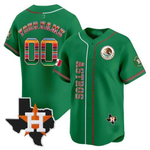 Custom H.Astros Mexico Vapor Premier Limited Baseball Jerseys