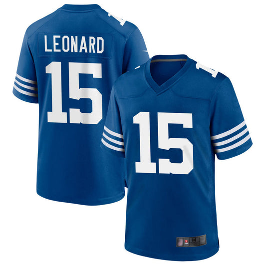 IN.Colts #15 Riley Leonard Player Royal Limited Game Football Jerseys