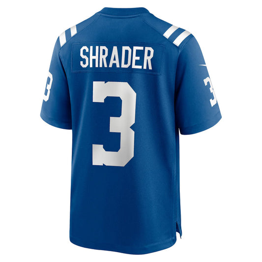 IN.Colts #3 Spencer Shrader Player Royal Home Game Football Jerseys