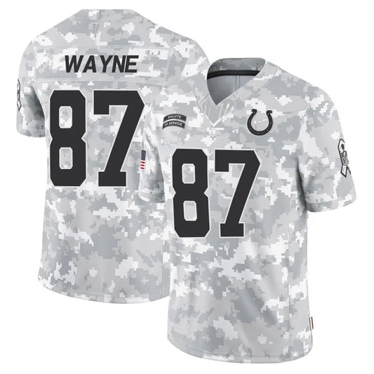 IN.Colts #87 Reggie Wayne Player Arctic Camo Salute to Service Limited Football Jerseys