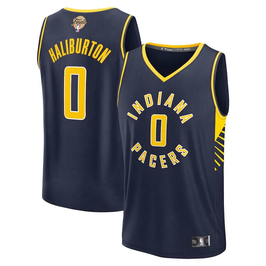 IN.Pacers #0 Tyrese Haliburton Fanatics Navy Finals Fast Break Replica Player Jersey - Icon Edition