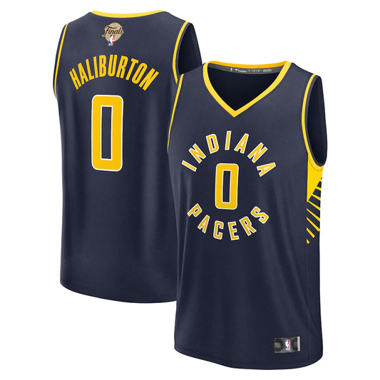 IN.Pacers #0 Tyrese Haliburton Fanatics Navy Finals Fast Break Replica Player Jersey - Icon Edition