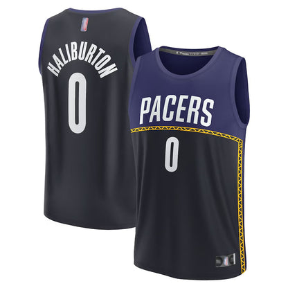 IN.Pacers #0 Tyrese Haliburton Player Blue Fanatics Fastbreak City Edition Basketball Jerseys