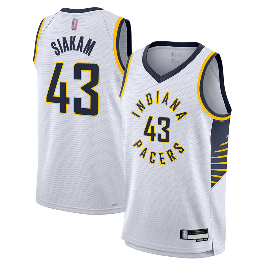 IN.Pacers #43 Pascal Siakam Player White Association Edition Swingman Basketball Jerseys