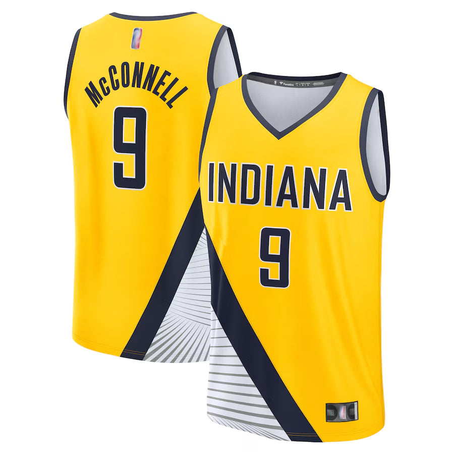 IN.Pacers #9 T.J. McConnell Player Fanatics Gold Fast Break Swingman Statement Edition Basketball Jerseys