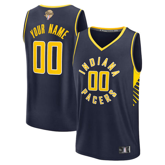 Custom IN.Pacers Fanatics Navy Fast Break Replica Icon Edition Basketball Jerseys