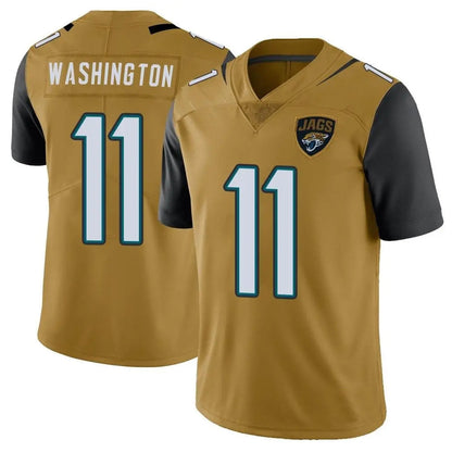J.Jaguars #11 Parker Washington Player Gold Vapor Limited Football Jerseys