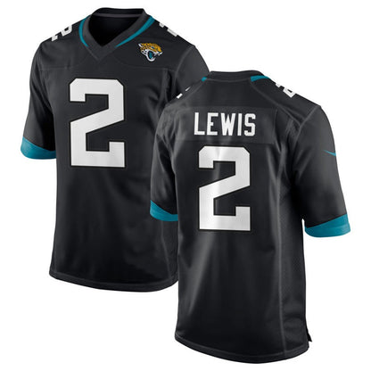J.Jaguars #2 Jourdan Lewis Player Black Home Game Football Jerseys