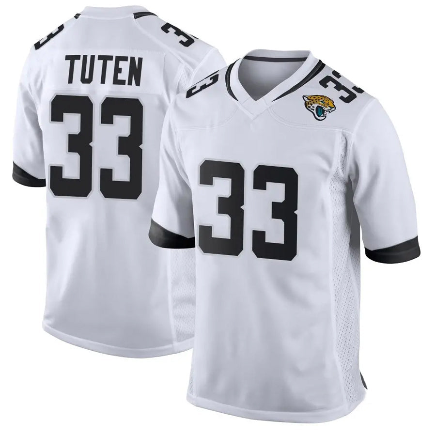 J.Jaguars #33 Bhayshul Tuten Player White Home Game Football Jerseys