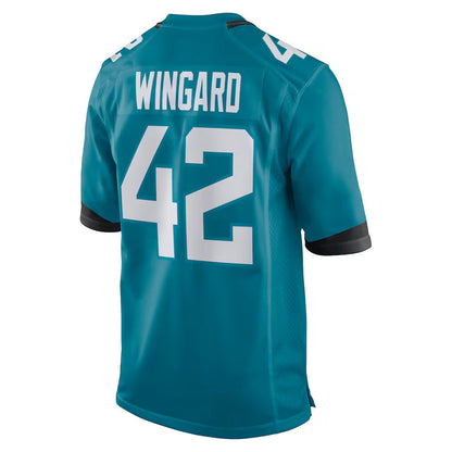 J.Jaguars #42 Andrew Wingard Player Teal Home Game Football Jerseys