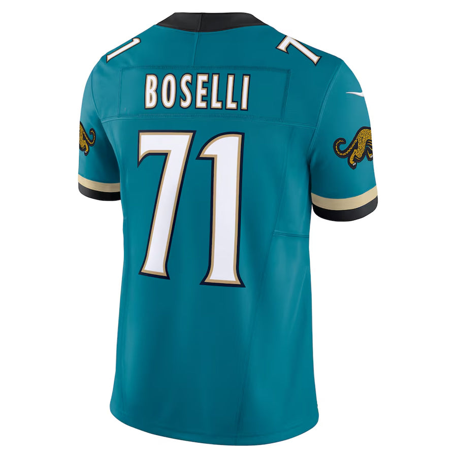 J.Jaguars #71 Tony Boselli Player Teal Prowler Throwback Vapor F.U.S.E. Limited Football Jerseys