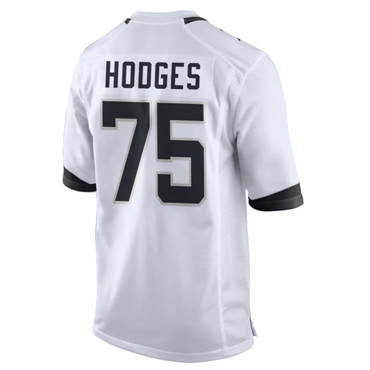 J.Jaguars #75 Cooper Hodges Player White Home Game Football Jerseys