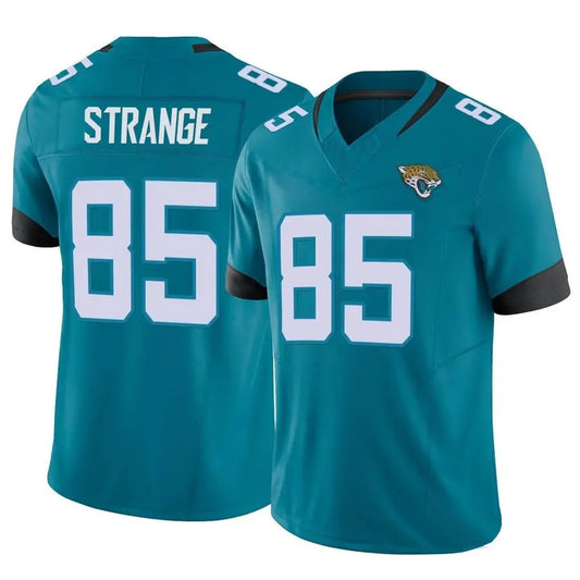 J.Jaguars #85 Brenton Strange Player Teal Vapor F.U.S.E. Limited Teal Football Jerseys